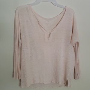 J. Crew linen sheer 3/4 sleeve coverup size M